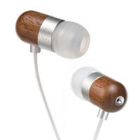 Vers 1E earphones in walnut